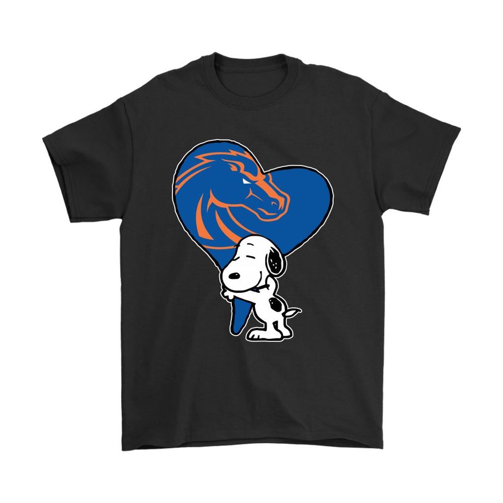 Snoopy Hugs The Boise State Broncos Heart Ncaa Shirts