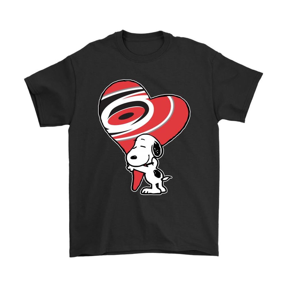 Snoopy Hugs The Carolina Hurricanes Heart Nhl Shirts