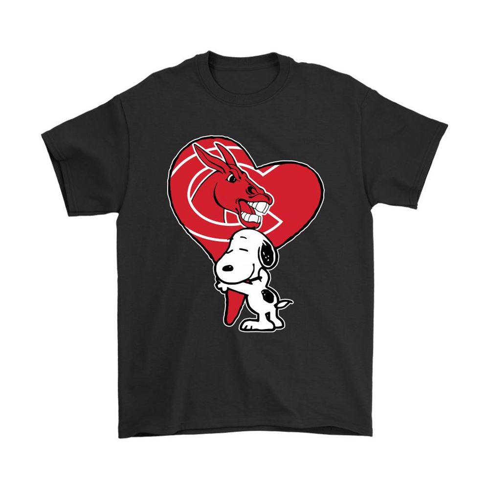 Snoopy Hugs The Central Missouri Mules Heart Ncaa Shirts