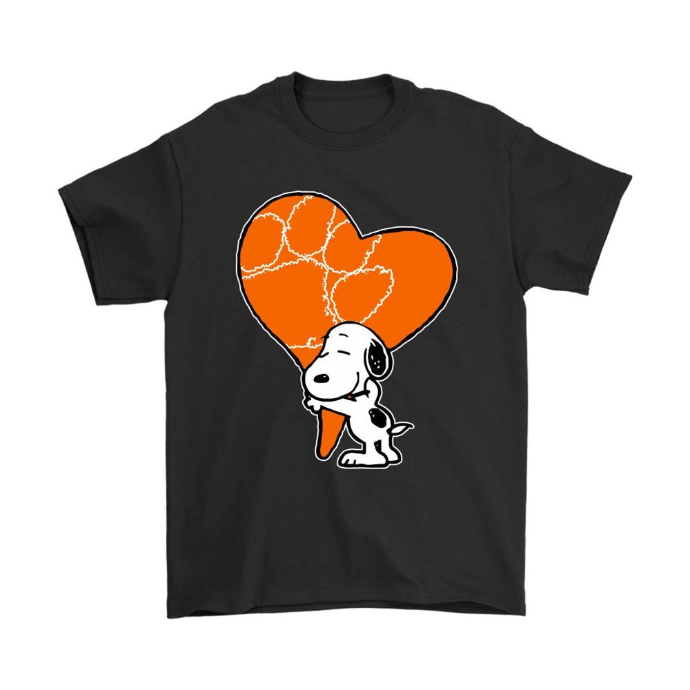Snoopy Hugs The Clemson Tigers Heart Ncaa Shirts