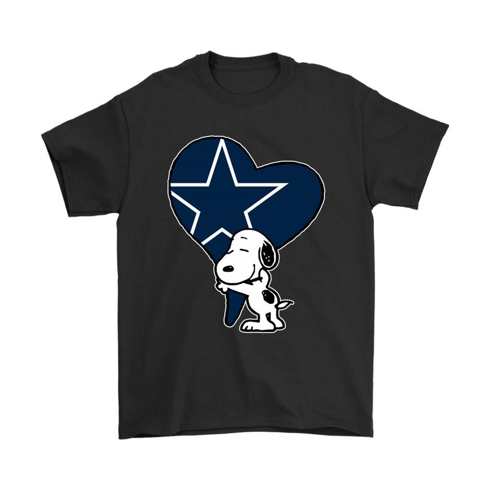 Snoopy Hugs The Dallas Cowboys Heart Nfl Shirts