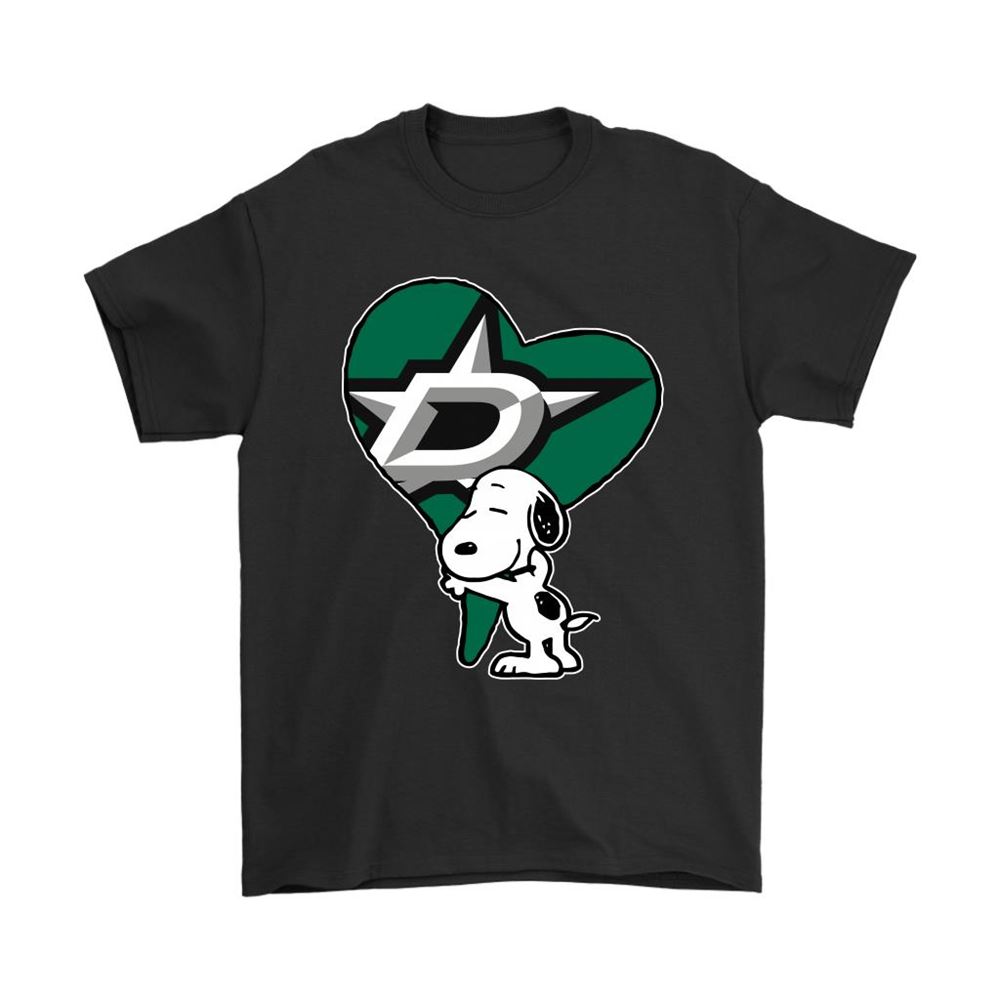 Snoopy Hugs The Dallas Stars Heart Nhl Shirts