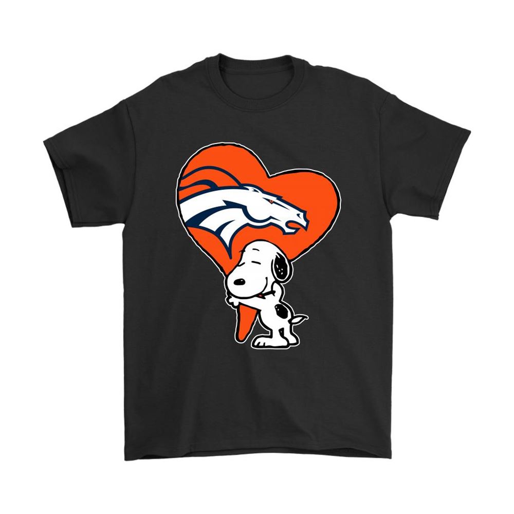 Snoopy Hugs The Denver Broncos Heart Nfl Shirts
