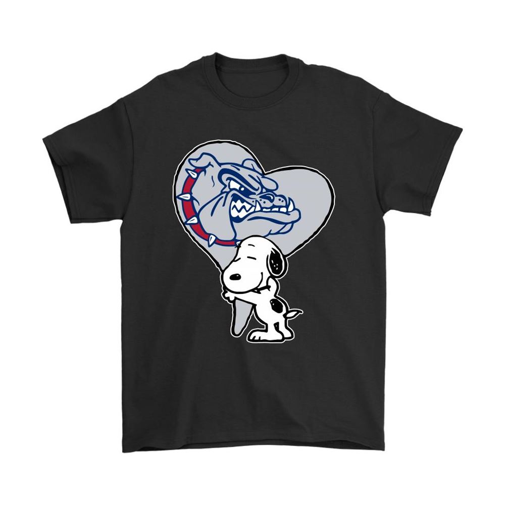 Snoopy Hugs The Gonzaga Bulldogs Heart Ncaa Shirts