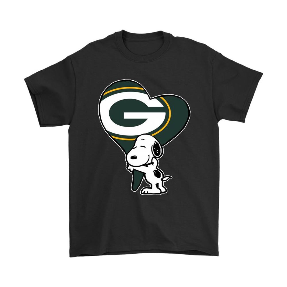 Snoopy Hugs The Green Bay Packers Heart Nfl Shirts