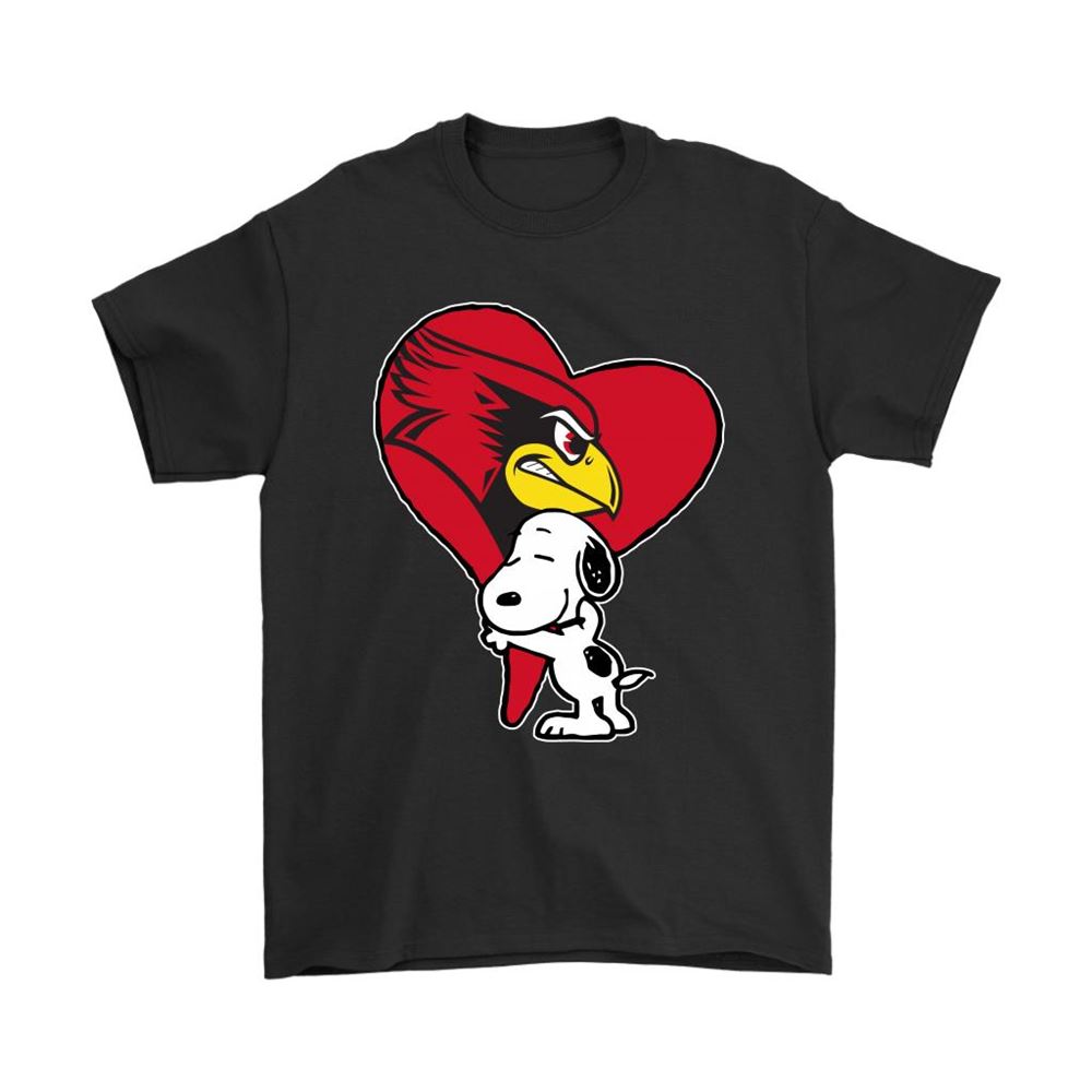 Snoopy Hugs The Illinois State Redbirds Heart Ncaa Shirts