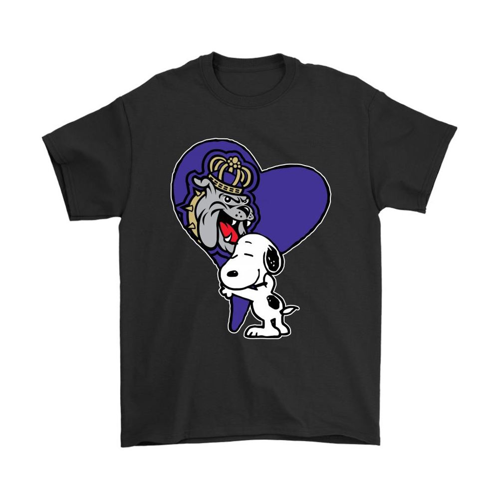 Snoopy Hugs The James Madison Dukes Heart Ncaa Shirts