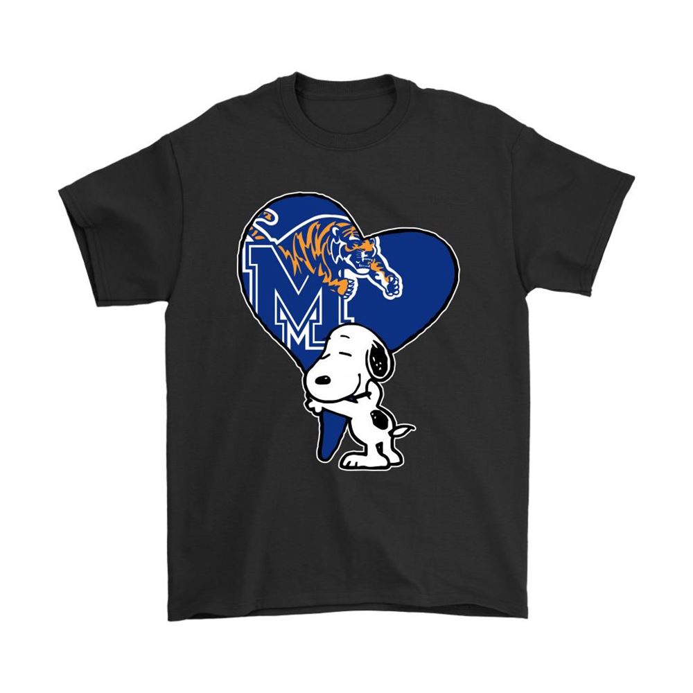 Snoopy Hugs The Memphis Tigers Heart Ncaa Shirts