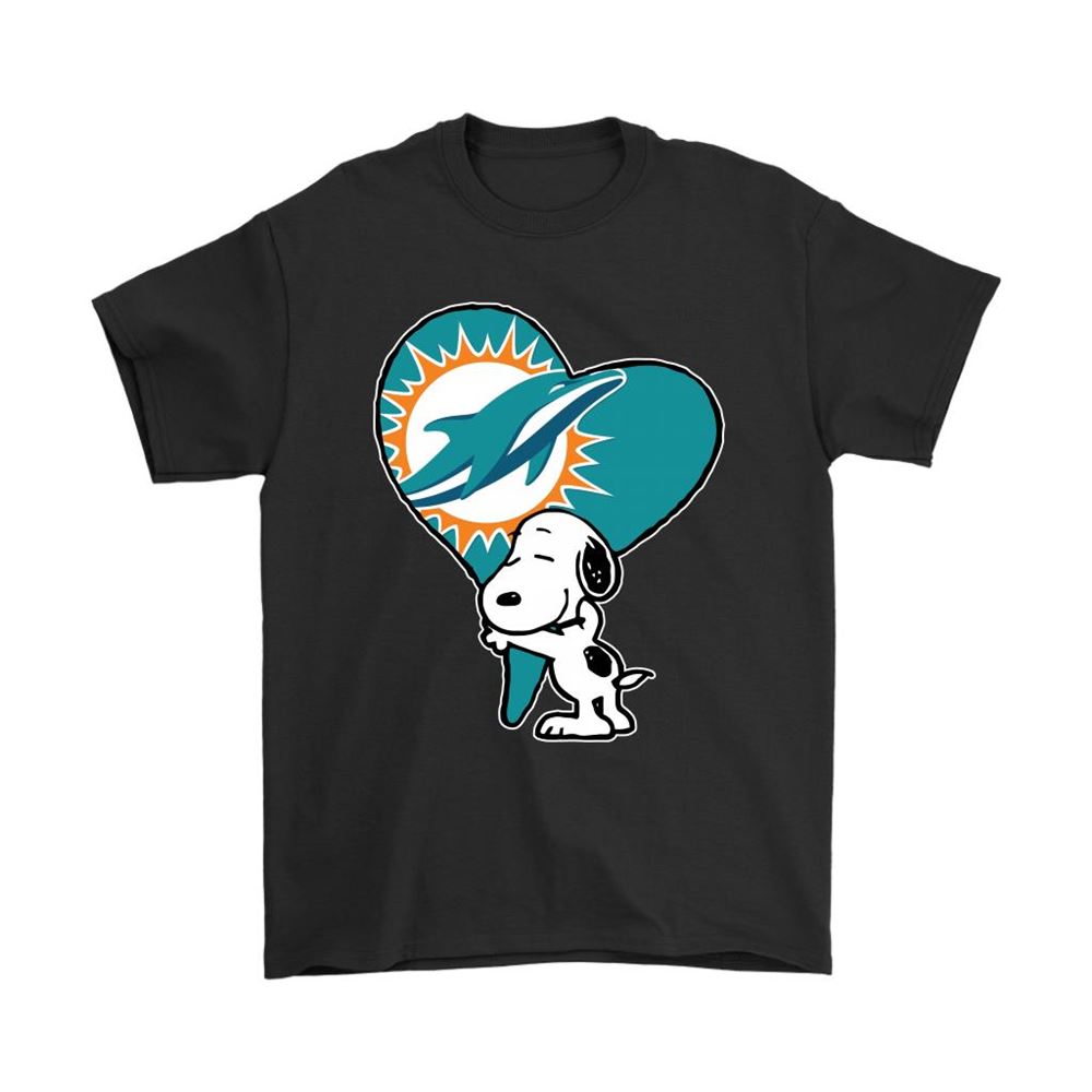 Snoopy Hugs The Miami Dolphins Heart Nfl Shirts