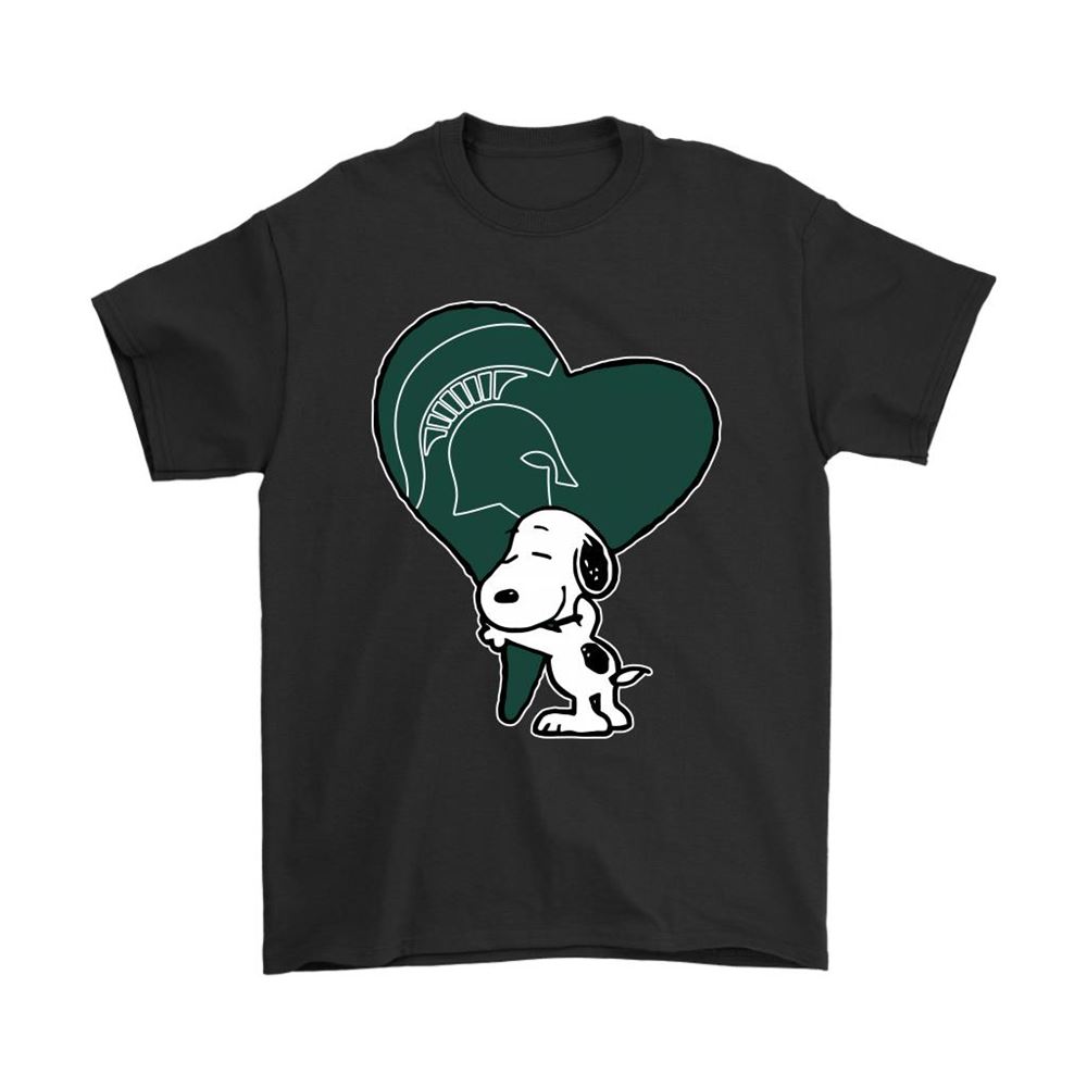 Snoopy Hugs The Michigan State Spartans Heart Ncaa Shirts