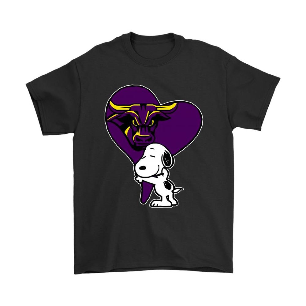 Snoopy Hugs The Minnesota State Mavericks Heart Ncaa Shirtss