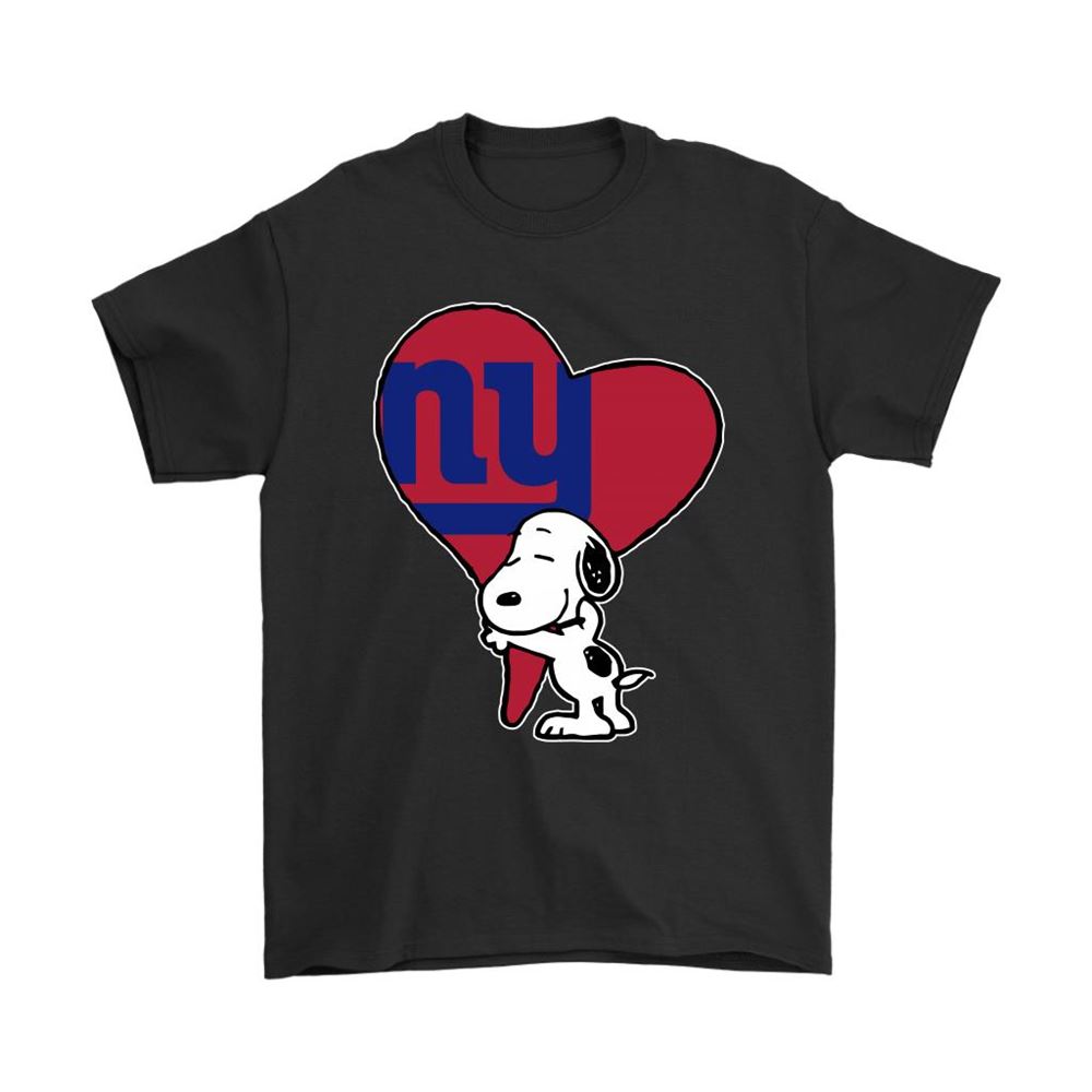 Snoopy Hugs The New York Giants Heart Nfl Shirts