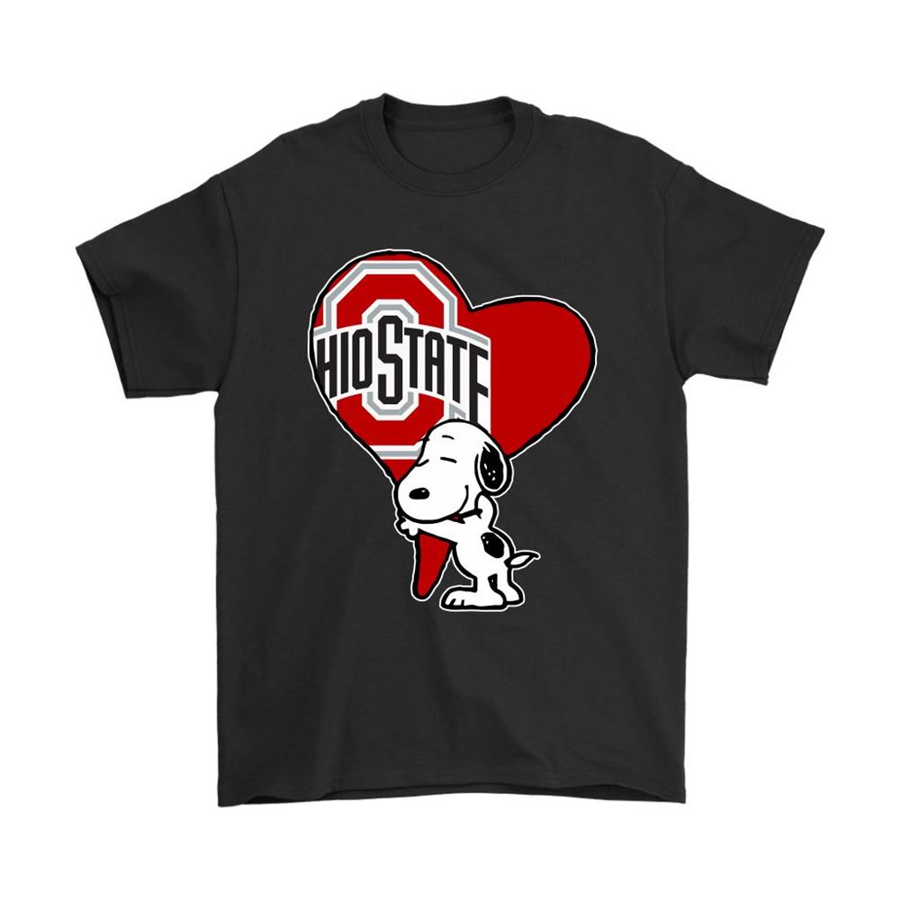 Snoopy Hugs The Ohio State Buckeyes Heart Ncaa Shirts