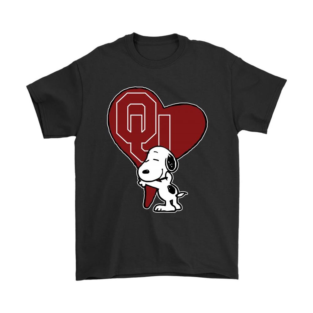 Snoopy Hugs The Oklahoma Sooners Heart Ncaa Shirts