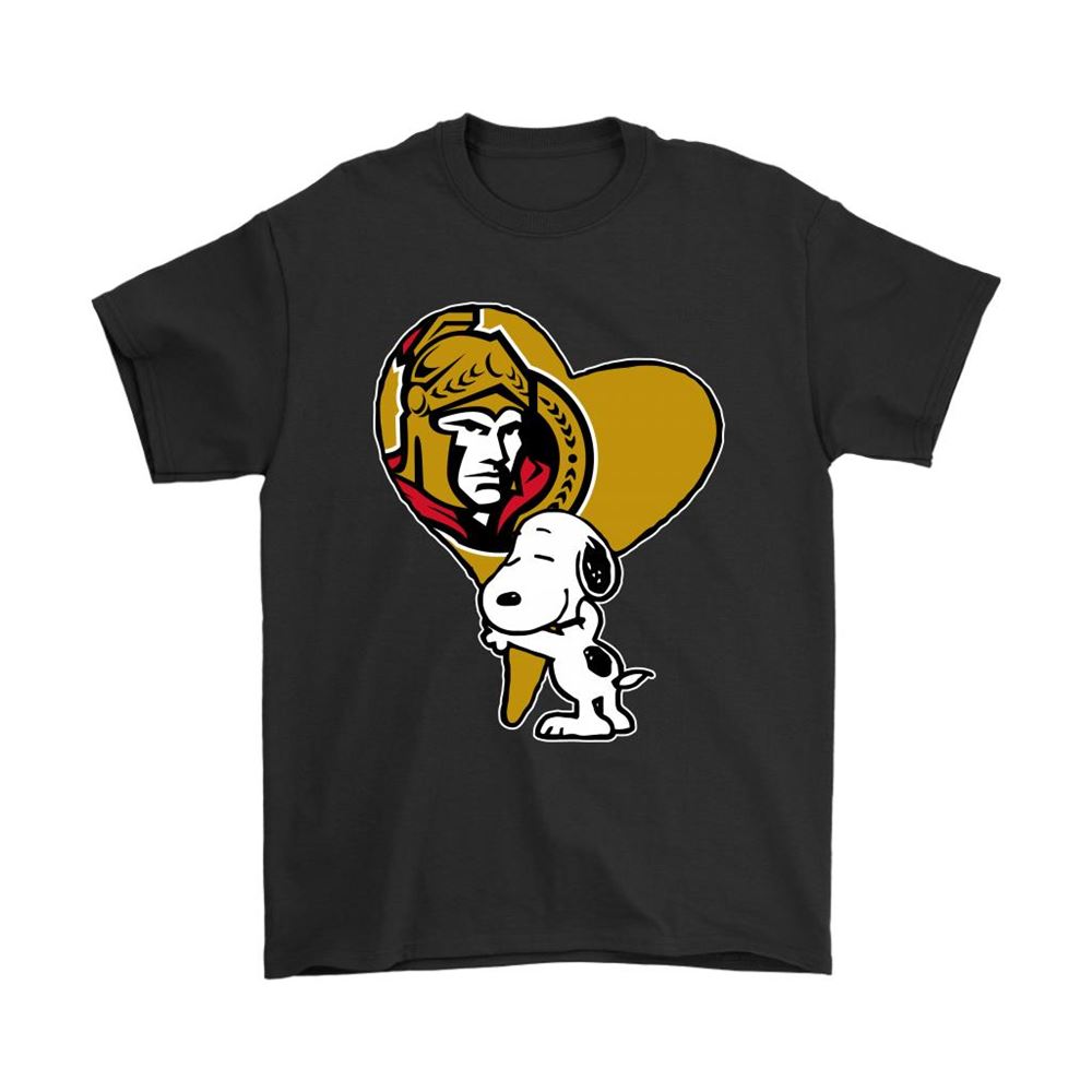 Snoopy Hugs The Ottawa Senators Heart Nhl Shirts