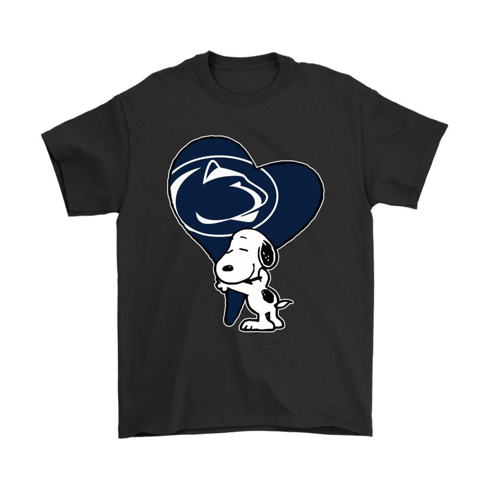 Snoopy Hugs The Penn State Nittany Lions Heart Ncaa Shirts
