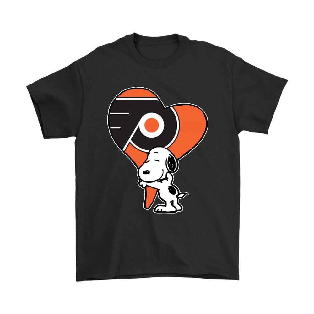 Snoopy Hugs The Philadelphia Flyers Heart Nhl Shirts