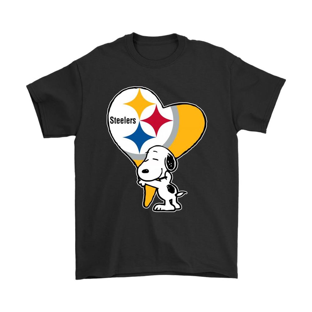 Snoopy Hugs The Pittsburgh Steelers Heart Nfl Shirts