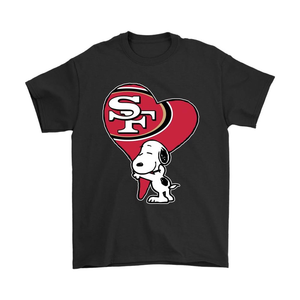 Snoopy Hugs The San Francisco 49ers Heart Nfl Shirts