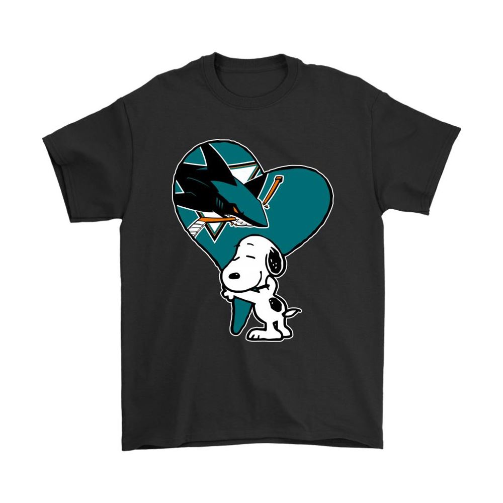 Snoopy Hugs The San Jose Sharks Heart Nhl Shirts