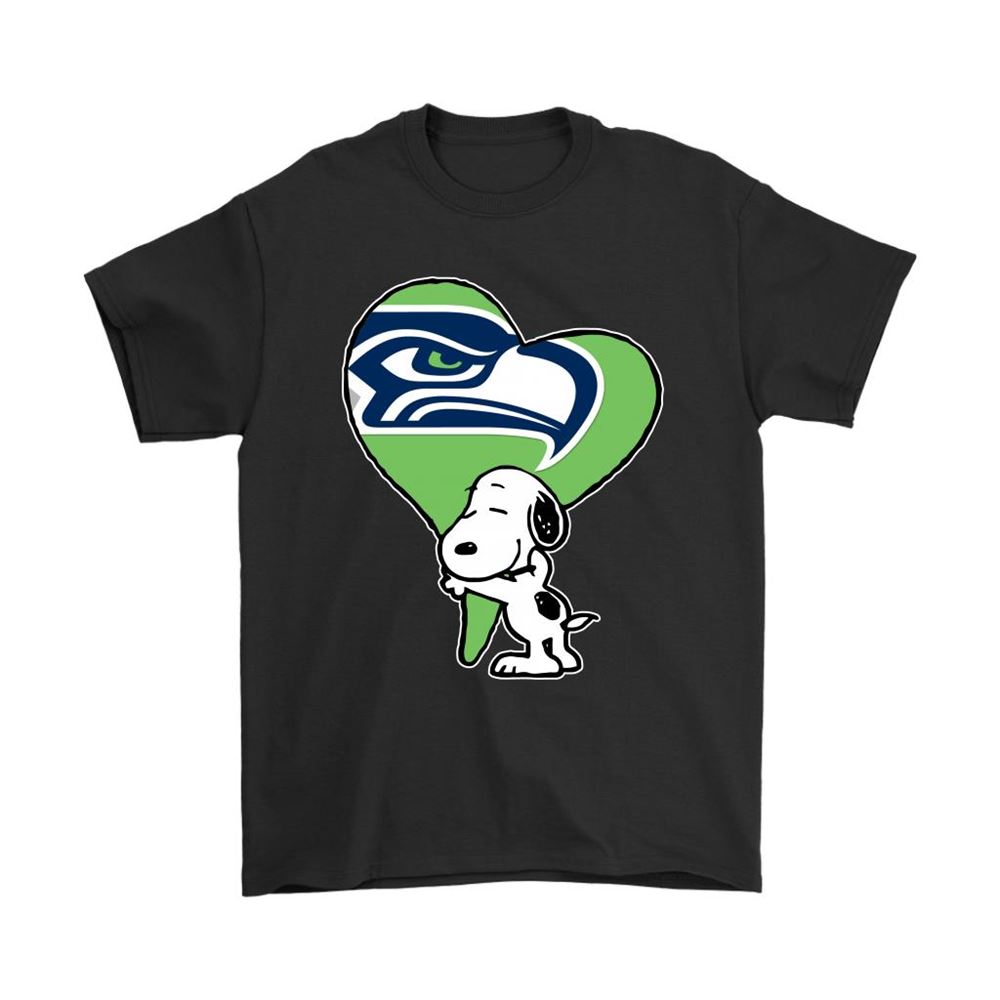 Snoopy Hugs The Seattle Seahawks Heart Nfl Shirts