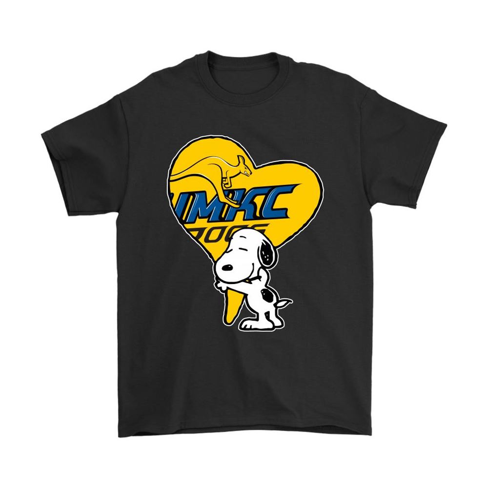 Snoopy Hugs The Umkc Kangaroo Athletics Heart Ncaa Shirts