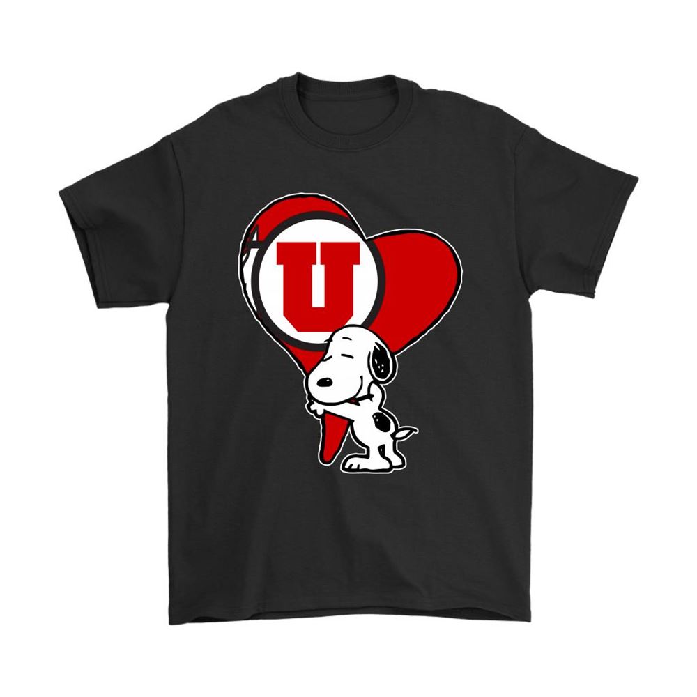 Snoopy Hugs The Utah Utes Heart Ncaa Shirts