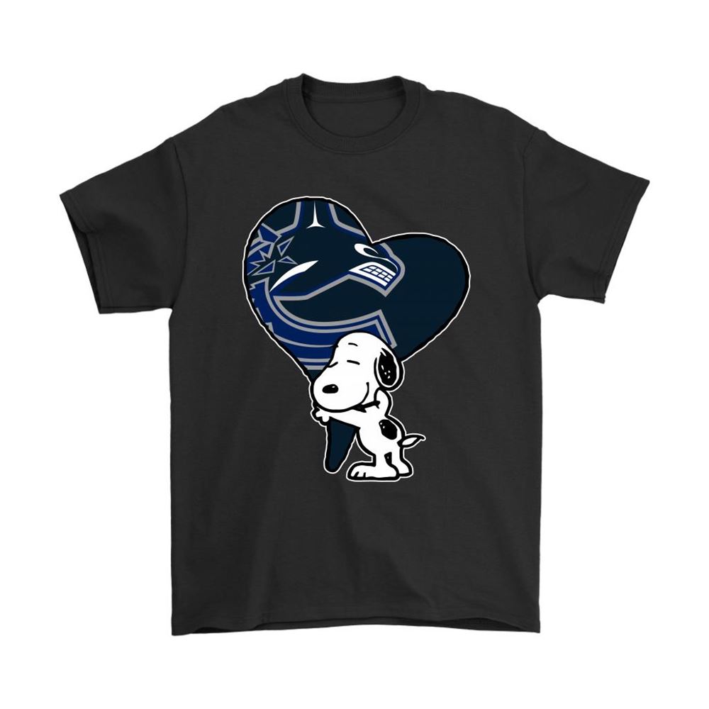 Snoopy Hugs The Vancouver Canucks Heart Nhl Shirts