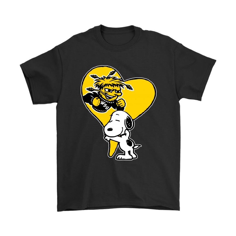 Snoopy Hugs The Wichita State Shockers Heart Ncaa Shirts