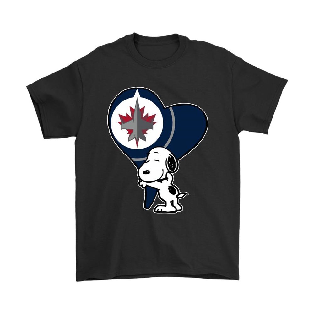 Snoopy Hugs The Winnipeg Jets Heart Nhl Shirts