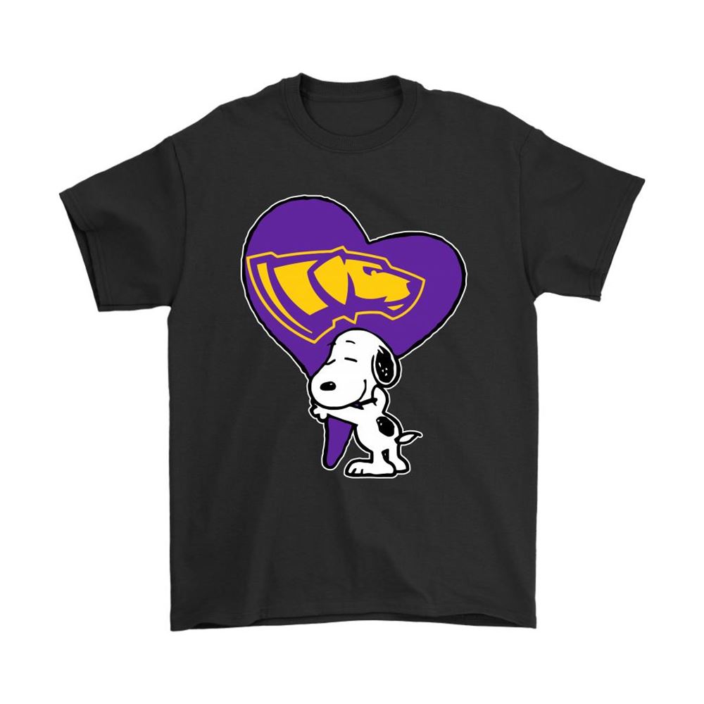 Snoopy Hugs The Wisconsin-stevens Point Pointers Heart Ncaa Shirts