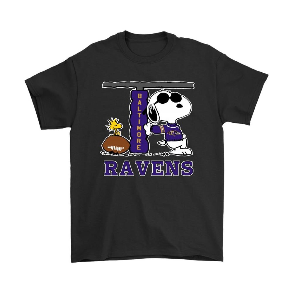Snoopy Joe Cool And Woodstock The Baltimore Ravens Nfl Shirts