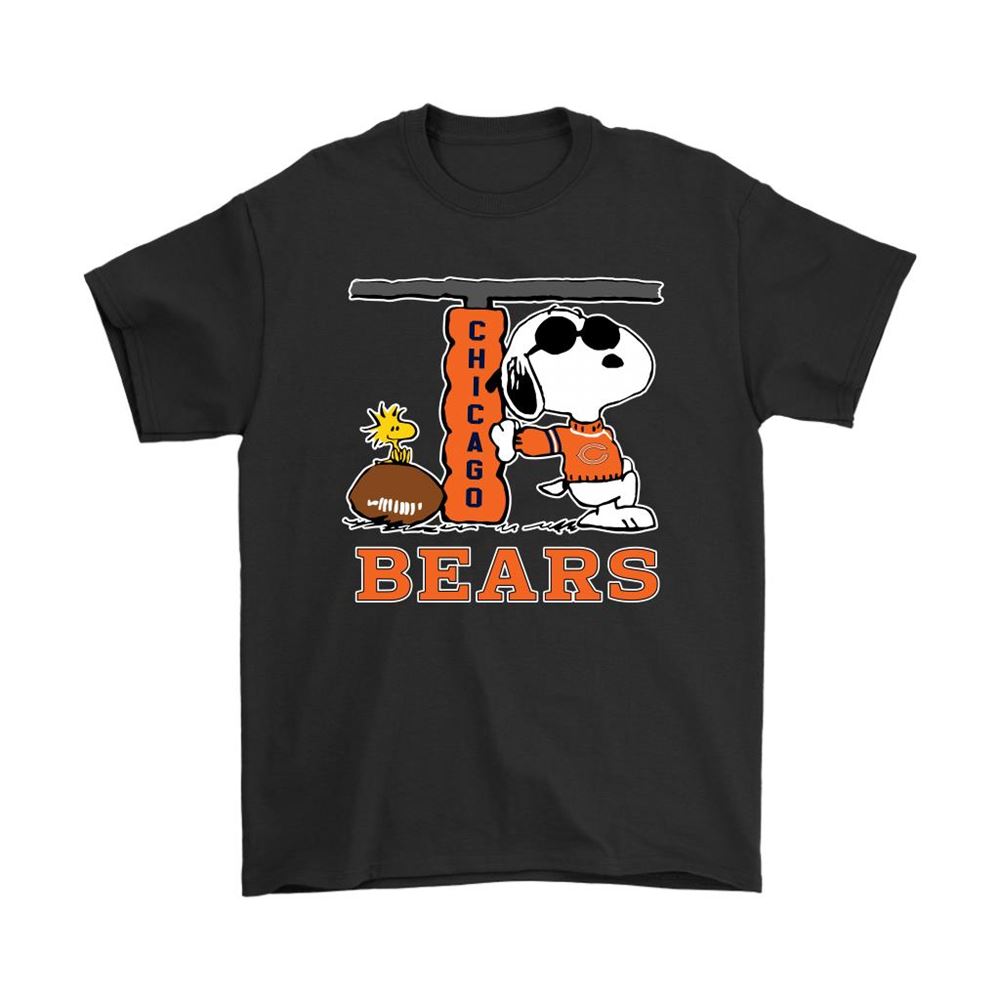 Snoopy Joe Cool And Woodstock The Chicago Bears Nfl Shirts
