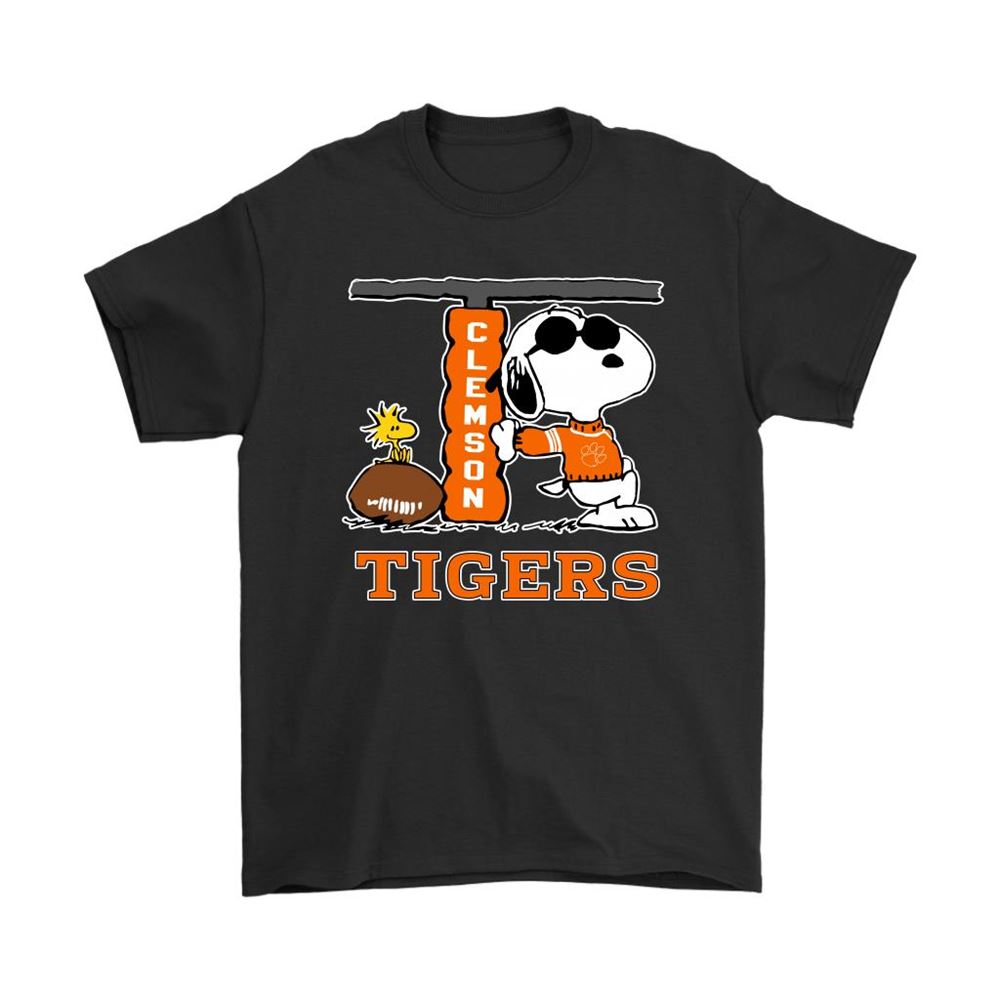 Snoopy Joe Cool And Woodstock The Clemson Tigers Ncaa Shirts