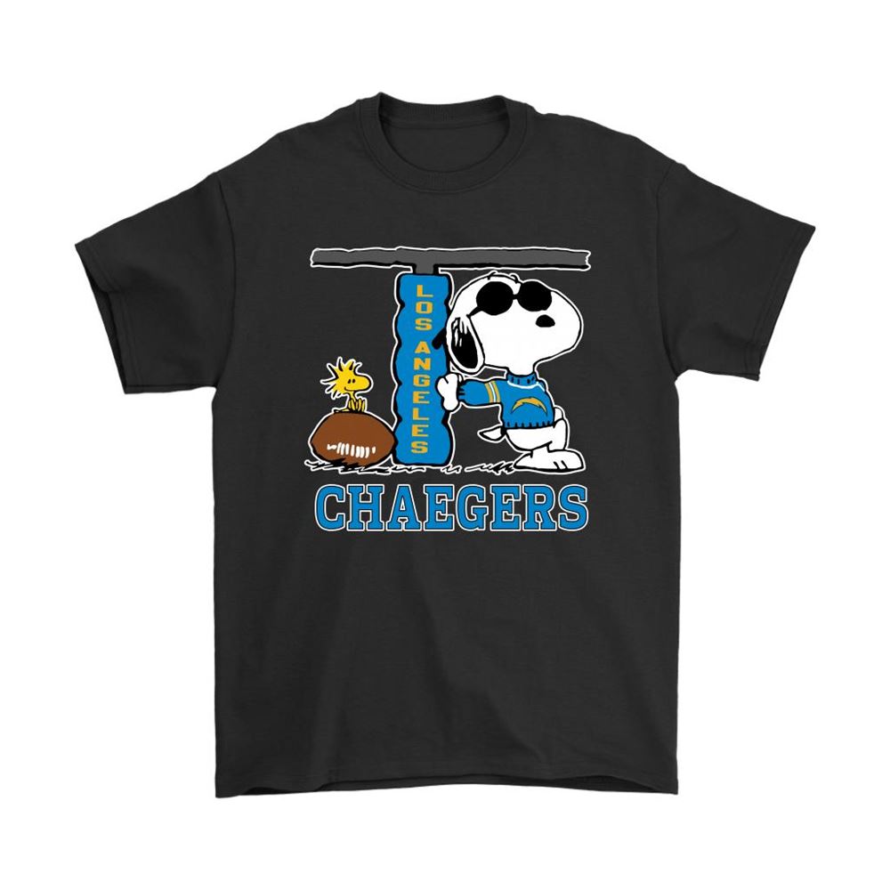 Snoopy Joe Cool And Woodstock The Los Angeles Chargers Nfl Shirts