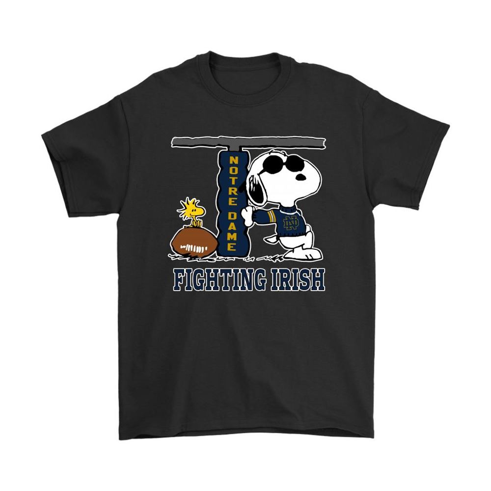 Snoopy Joe Cool And Woodstock The Notre Dame Fighting Irish Ncaa Shirts
