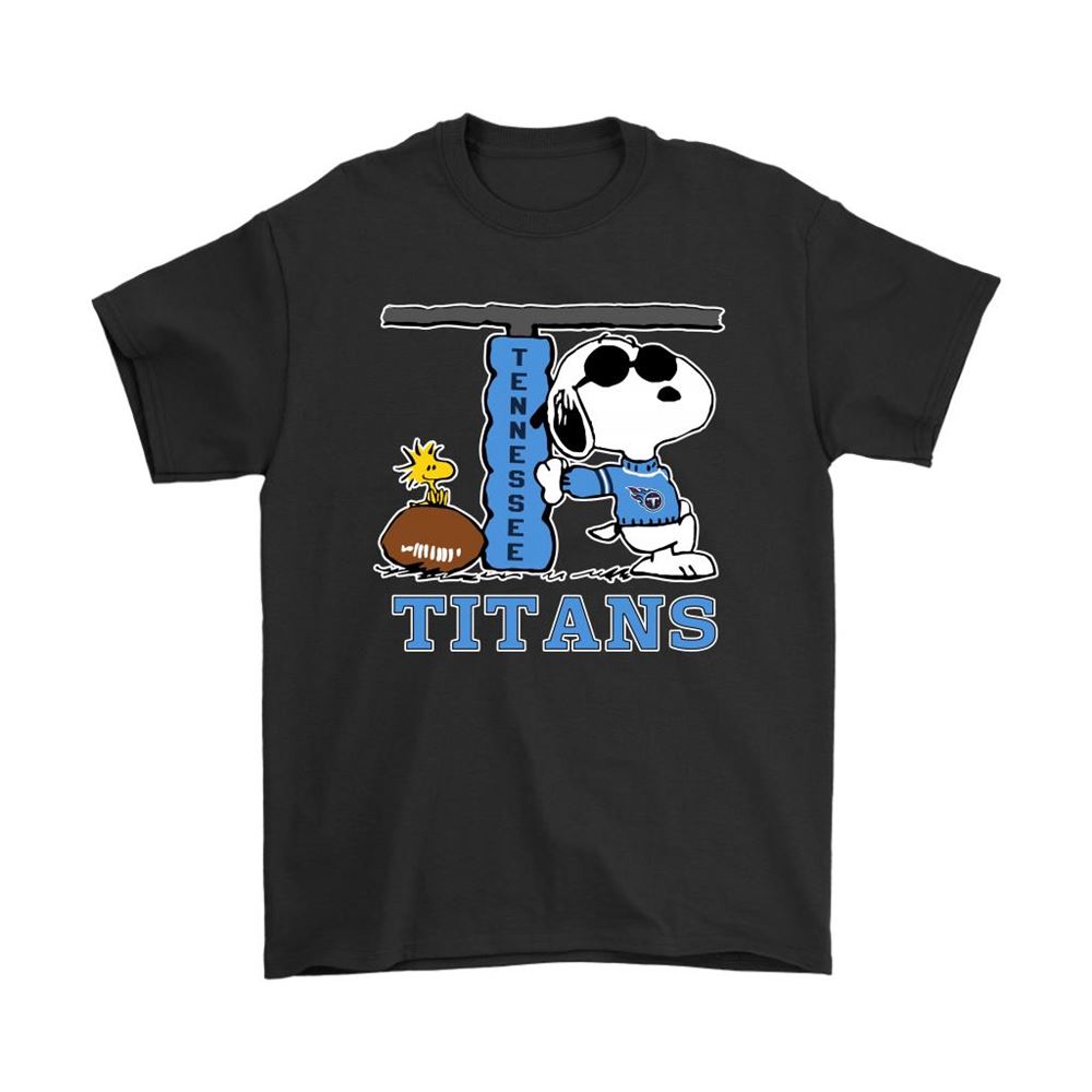 Snoopy Joe Cool And Woodstock The Tennessee Titans Nfl Shirts