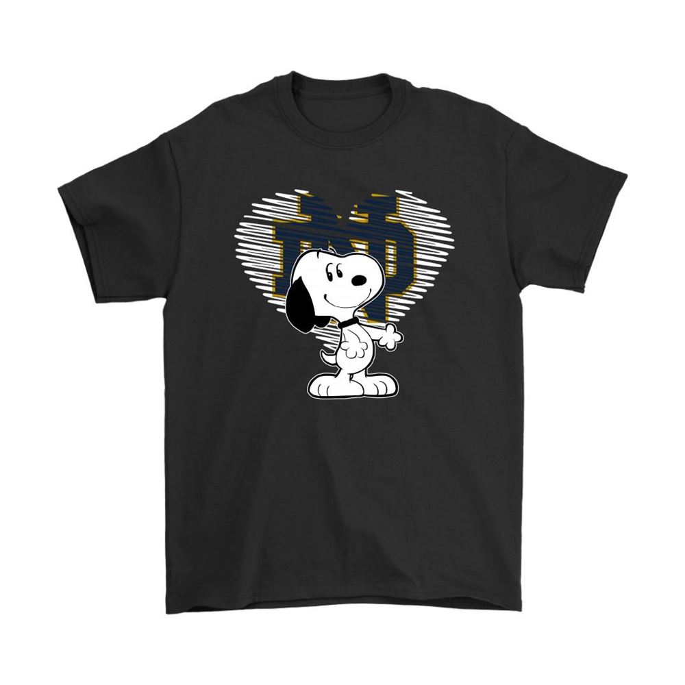Snoopy Loves Notre Dame Fighting Irish Shirts