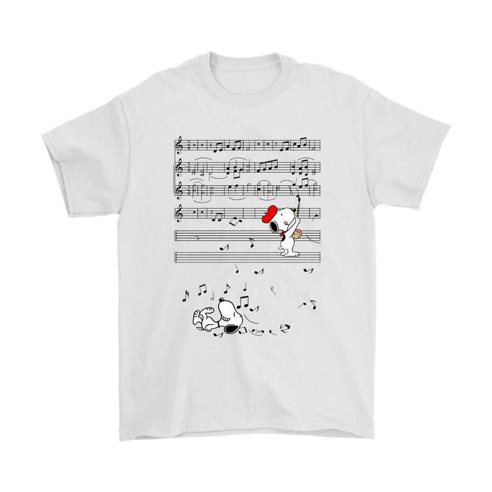 Snoopy Painter Painting The Music Sheet Shirts