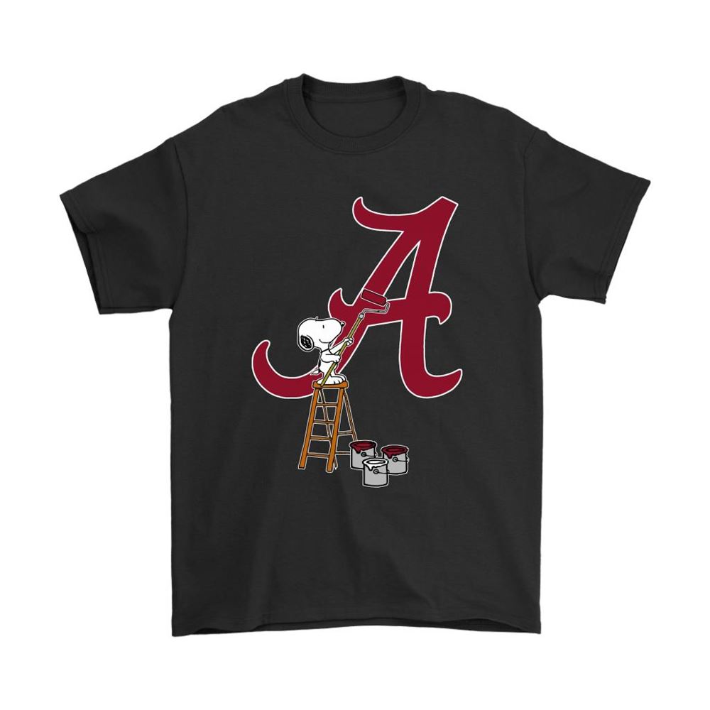 Snoopy Paints The Alabama Crimson Tide Logo Ncaa Football Shirts