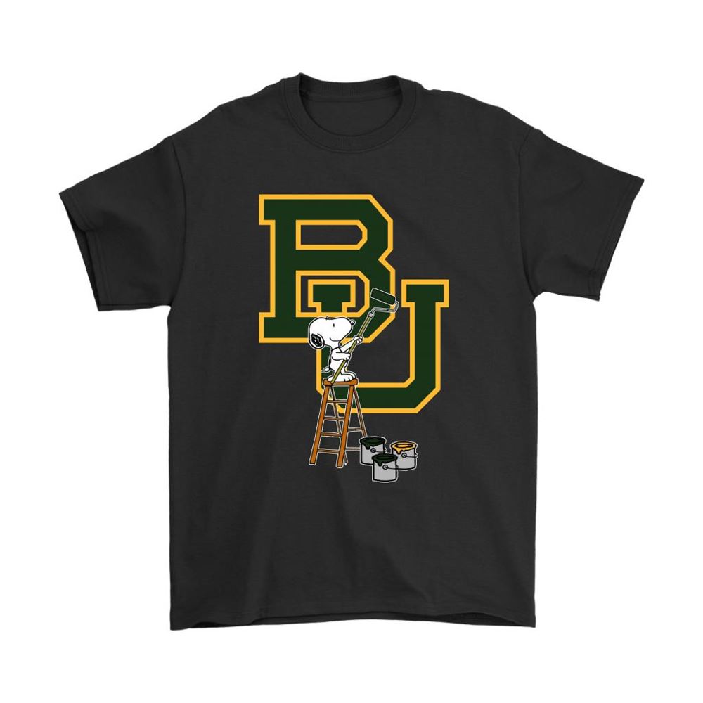 Snoopy Paints The Baylor Bears Logo Ncaa Football Shirts