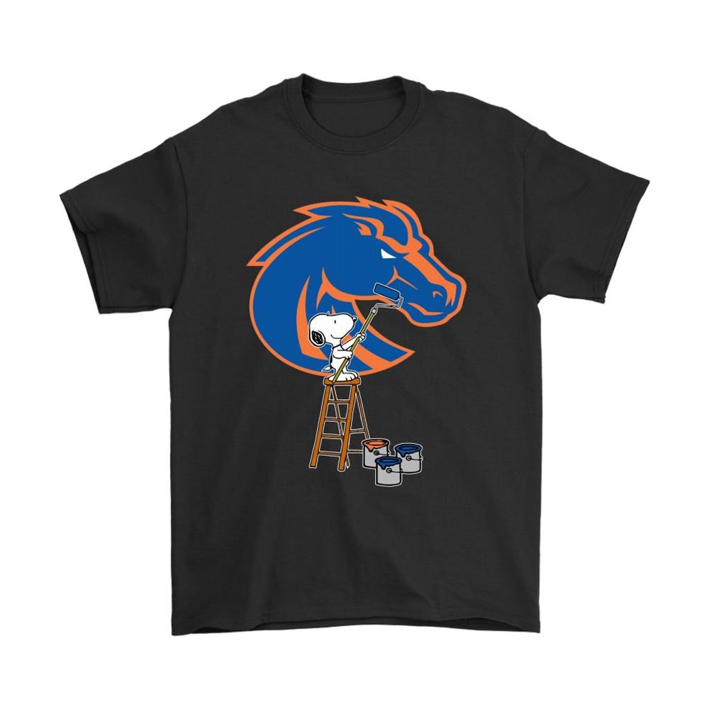 Snoopy Paints The Boise State Broncos Logo Ncaa Football Shirts