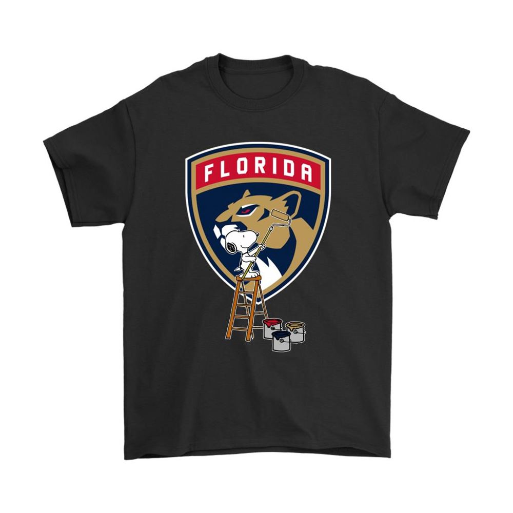 Snoopy Paints The Florida Panthers Logo Nhl Ice Hockey Shirts
