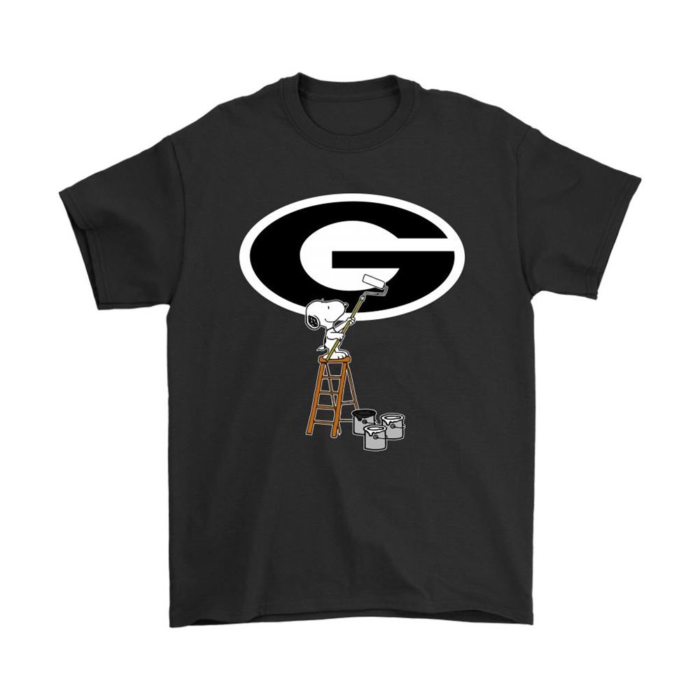 Snoopy Paints The Georgia Bulldogs Logo Ncaa Football Shirts