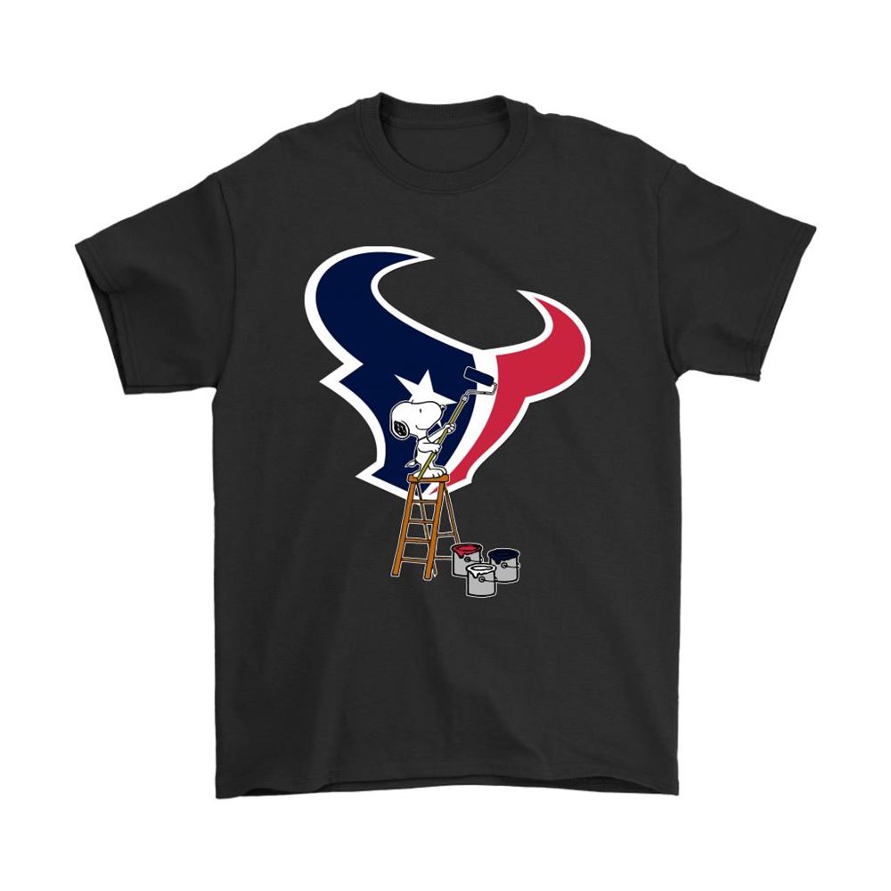 Snoopy Paints The Houston Texans Logo Nfl Football Shirts