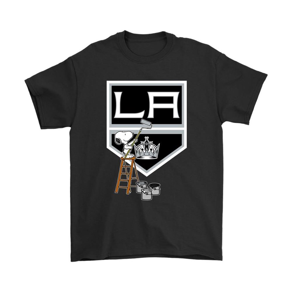 Snoopy Paints The Los Angeles Kings Logo Nhl Ice Hockey Shirts