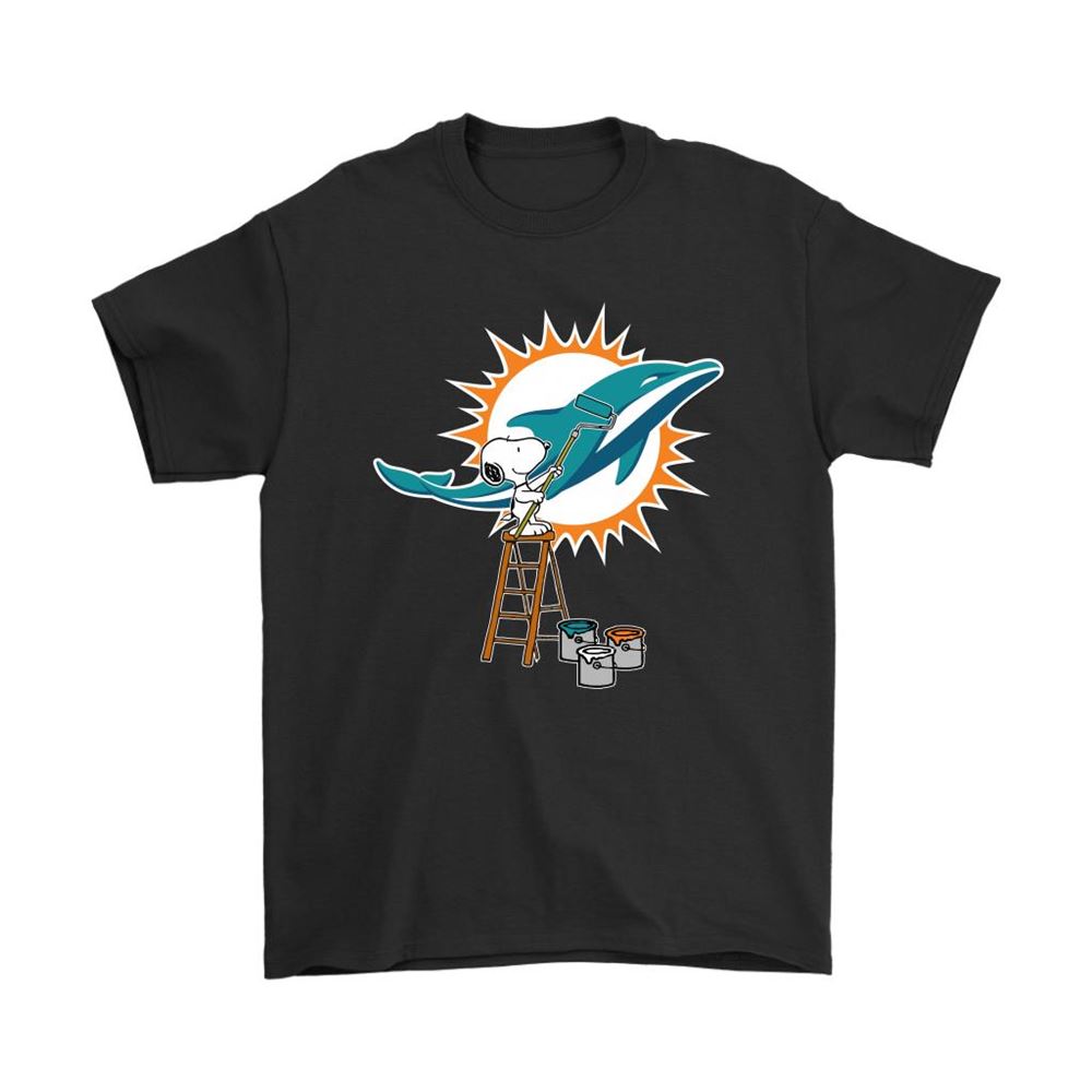 Snoopy Paints The Miami Dolphins Logo Nfl Football Shirts