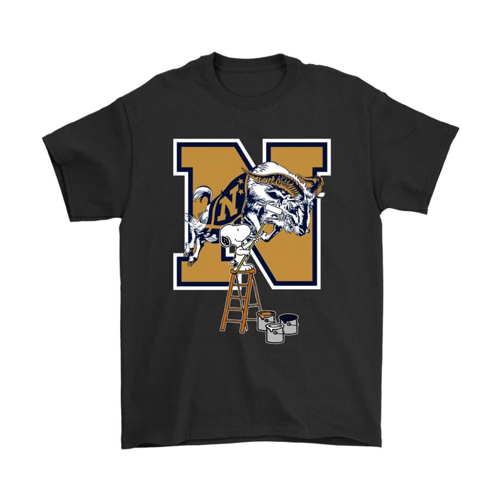 Snoopy Paints The Navy Midshipmen Logo Ncaa Football Shirts