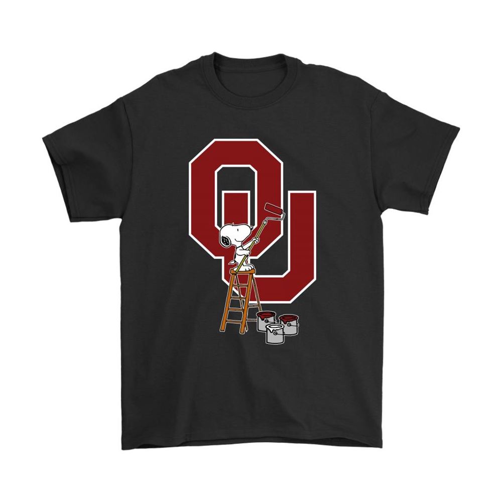 Snoopy Paints The Oklahoma Sooners Logo Ncaa Football Shirts