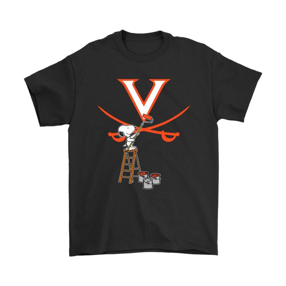 Snoopy Paints The Virginia Cavaliers Logo Ncaa Football Shirts